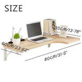 Wall Mounted Floating Folding Table, Workbench, Dining Table Small Wooden Desk for Office Home Bar Kitchen (20”x48”)(Beige)