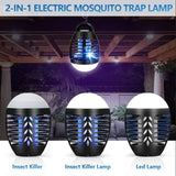 Mosquito Killer Electric Lamp Insect Repellent USB Rechargeable Fly Zapper Indoor Outdoor Pest Control Trap Portable Zappers with Night Light, Powerful Attractant for Backyard Camping