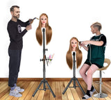 Wig Stand Tripod Mannequin Head Stand Heavy Duty Wig Stand Tripod Cosmetology Mannequin Wig Stand for Styling(Black Tripod With Tray,Maximum Height 55 Inches，Mannequin Head Not Included)