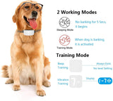 Dog bark Collar Non Shock,ultrasonic Vibration bark Control, Dog Behaviour and Training Collar, USB Rechargeable Train Collar, Humane and Pain Free, for Small Medium Large Dogs (White)