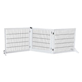 Wooden Dog Pet Fence 3 Panels DIY Shape,Foldable Puppy Gate Safety Guard,Indoor Pet Playpen Foldable Cat Barrier Protection Net Stair Partition,White