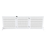 Wooden Dog Pet Fence 3 Panels DIY Shape,Foldable Puppy Gate Safety Guard,Indoor Pet Playpen Foldable Cat Barrier Protection Net Stair Partition,White