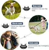 Dog Training Collar, Rechargeable Waterproof Dog Shock Collar for Dogs with Remote 2600ft, Anti Bark Collar with Beep Vibrating Shock LED Light 4 Modes for Small Medium Large Dogs