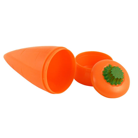 Plastic Attack Snack containers, 2.6" x 7", Orange/Green