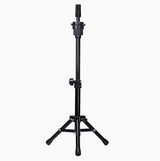 Mini Wig Stand Tripod with Head Adjustable Mannequin Head Stand Wig Head Stand Wig Tripod Stand for Cosmetology Hairdressing Training(25 Inch,Black)