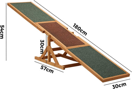 Dog Seesaw Pet Agility Training 180cm Plank 70kg Capacity