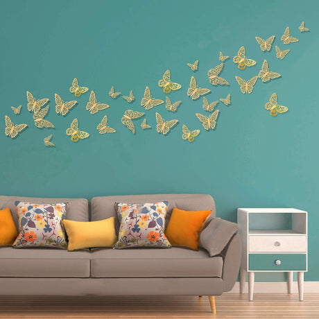 3D Butterfly Wall Stickers 72Pcs