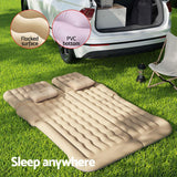 Car Mattress 175x130 Inflatable SUV Back Seat Camping Bed Beige