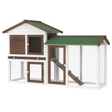 Rabbit Hutch Chicken Coop Large Wooden Run Cage Hen Guinea Pig Outdoor Pet House