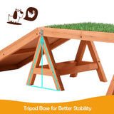 Pet Scene Wooden Pet Ramp Dog Agility Equipment Outdoor Puppy Obedience Training Sports Obstacle Exercise Outdoor Play Artificial Grass