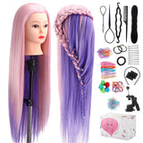 Mannequin Head with Hair, TopDirect 29" Hair Mannequin Manikin Head Hair Practice Cosmetology Hair Doll Head Styling Hairdressing Training Braiding Cutting Setting with Clamp Holder and Tools