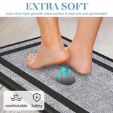 2PCS Non Slip Kitchen Floor Mats,Kitchen Sink Absorbent Rugs and Mats,Thick Waterproof Ergonomic Comfort Standing Mat/Runner for Home,Kitchen,Office,Sink,Laundry,Black/Gray