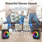 Karaoke Machine for Adults and Kids, Bluetooth Speaker with 2 Microphones, Portable Party Karaoke Speaker with DJ Lights Support TWS/REC, PA System Best Brithday etc