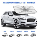 Car Sun Shade Umbrella for Windshield, Five Layers of Shading Materials Foldable Retractable Sunshade for Front Window, UPF 50+ Protect Automotive Dashboard & Interior from UV Rays and Heat.(Large)