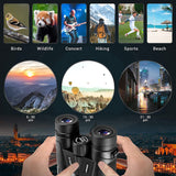 Binoculars 10x42, BAK4 Prism HD High Power Professional Binocular Telescope, Waterproof, with Universal Phone Adapter for Photos