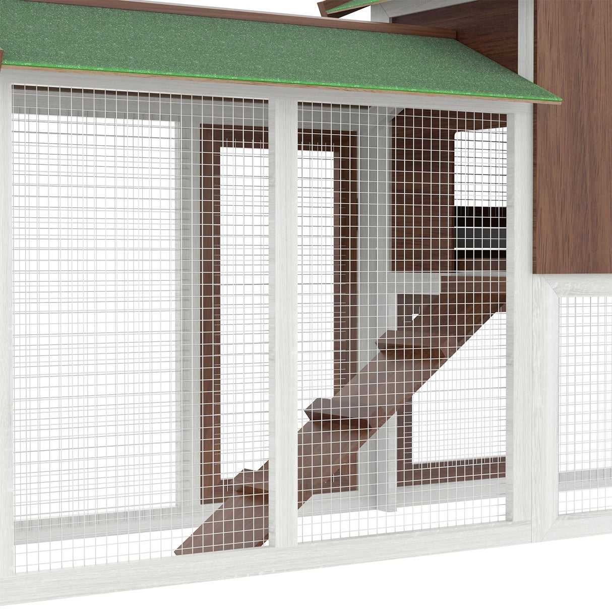 Rabbit Hutch Chicken Coop Large Wooden Run Cage Hen Guinea Pig Outdoor Pet House