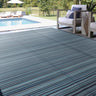 Waterproof Outdoor Rug - All Weather Mat for Beach, Garden, Patio, Deck - UV Protected, Easy to Clean 100% Polypropylene Portable Comfortable Lightweight Area Rug (Navy Blue 120x180 cm)