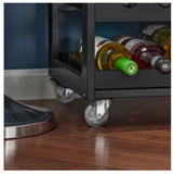 Kitchen Trolley Mobile Kitchen Island Wine Rack Storage Trolley