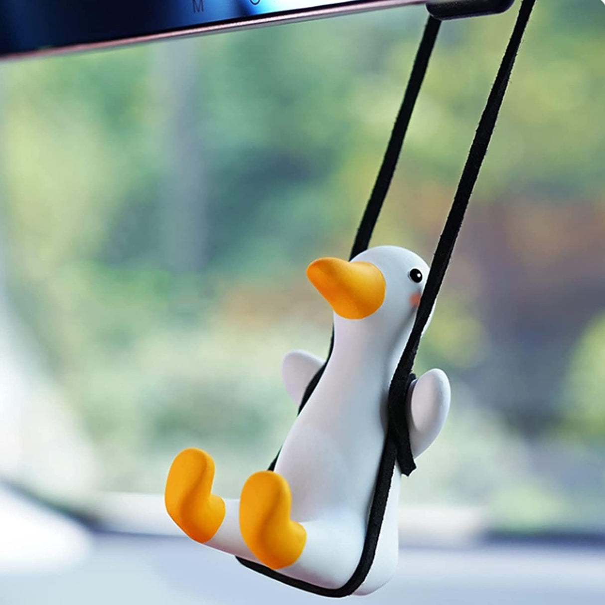 Super Cute Swing Duck Mirror Hanging Car Interior Accessories