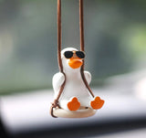 Super Cute Swing Duck Mirror Hanging Car Interior Accessories