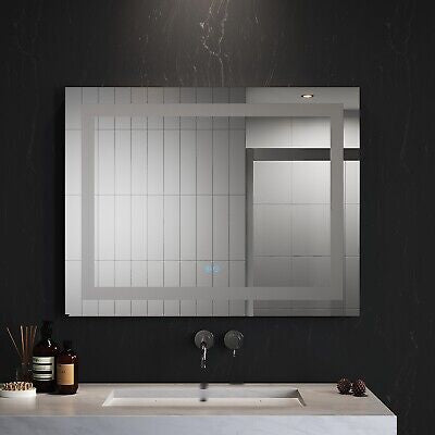 Bluetooth LED Anti-Fog Bathroom Mirror - 3 Colors for Makeup and Decor 900x700mm