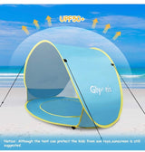 Baby Beach Tent Pop Up Portable Shade Sun Shelter with Pool 50+ UPF UV Protection for Baby or Infant Blue