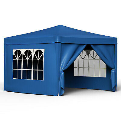 Gazebo Outdoor Camping Wedding Tent Side w/Wall & Window Folding Canopy