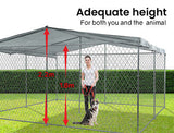 4x4m Dog Enclosure Kennel Large Chain Cage Pet Animal Shade Cover Fencing Run