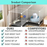 10 Panel Pet Dog Playpen Puppy Exercise Cage Enclosure Fence Metal Play Pen White