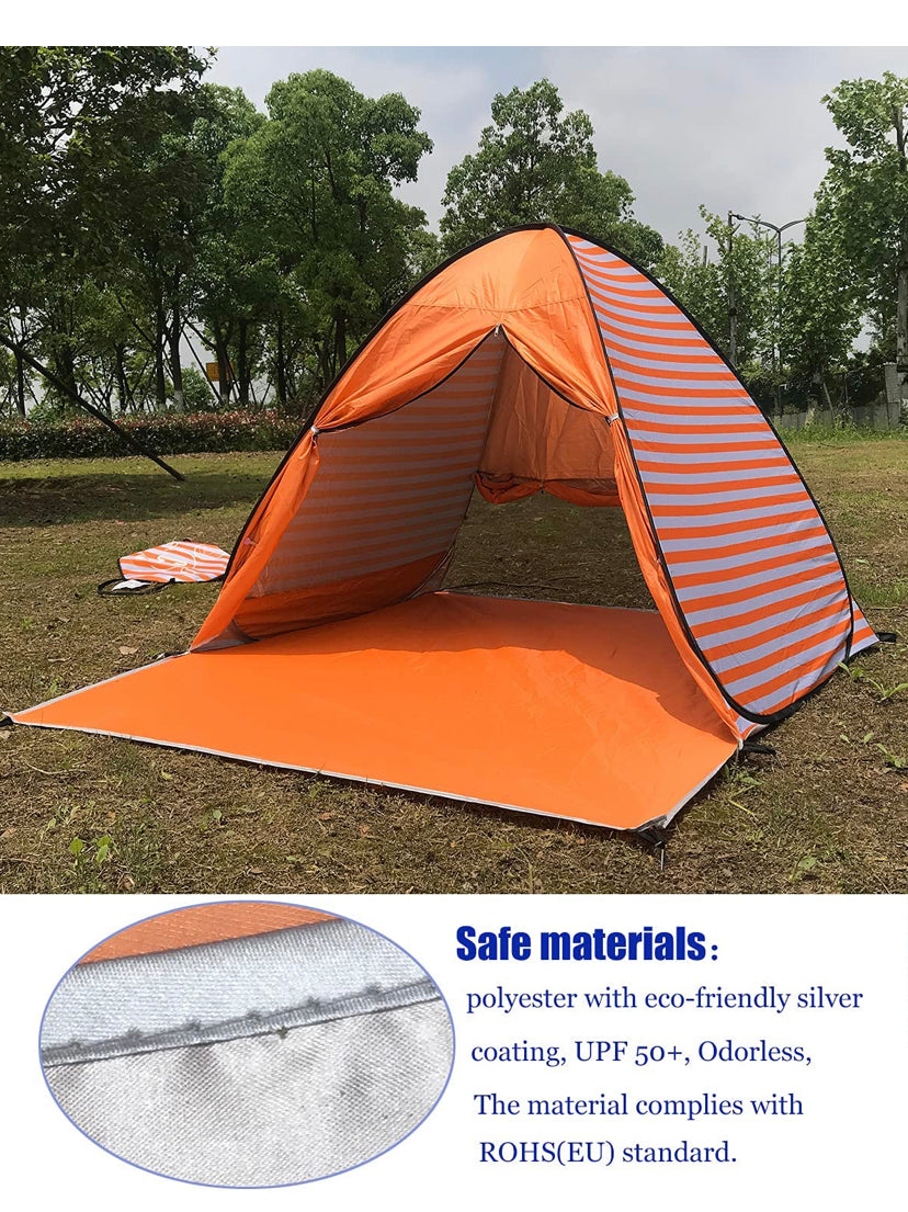 Orange Medium Size Beach Tent