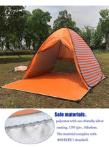 Orange Medium Size Beach Tent