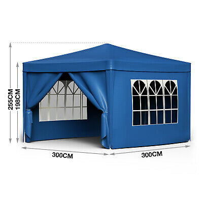 Gazebo Outdoor Camping Wedding Tent Side w/Wall & Window Folding Canopy