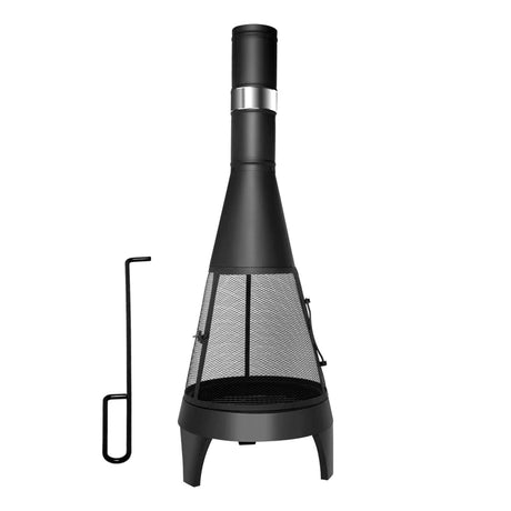 126CM Fire Pit Chiminea Chimney Fireplace Brazier Outdoor Portable Patio Heater