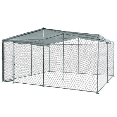 4x4m Dog Enclosure Kennel Large Chain Cage Pet Animal Shade Cover Fencing Run