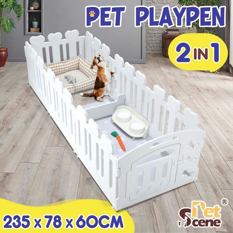 Dog Pet Cat Kennel Enclosure Cage Fence Whelping Box Safety Gate Playpen Crate