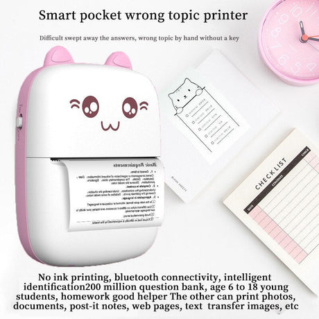 Mini Pocket Thermal Printer Bluetooth Mobile Phone Photos Label Printing Machine