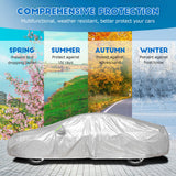 6 Layer Car Cover Waterproof Aluminum UV Dust Hail Resitant Universal 4 Size